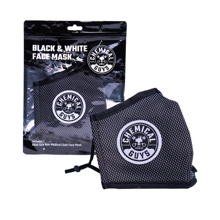 NEW Chemical Guys Black Pattern Face Mask