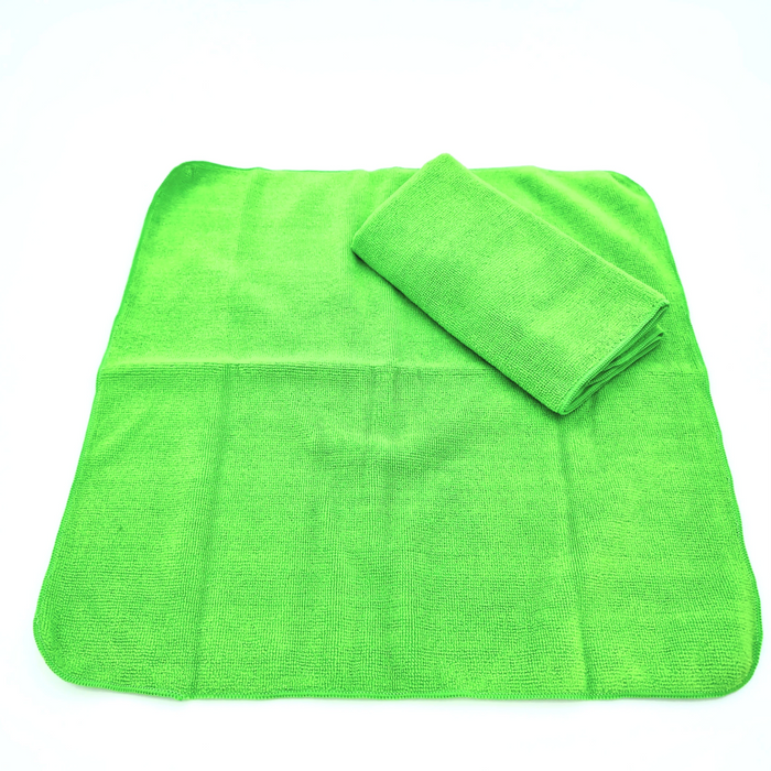 Roadie Soft All Purpose Microfibre Cloth - Green Pop (2 Pack)
