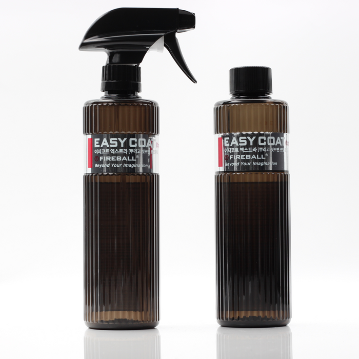 Fireball Easy Coat Extra Spray SiO2 Sealant 500ml Front with empty spray dilution bottle next to it standing upright with spray trigger attached| United Car Care NZ