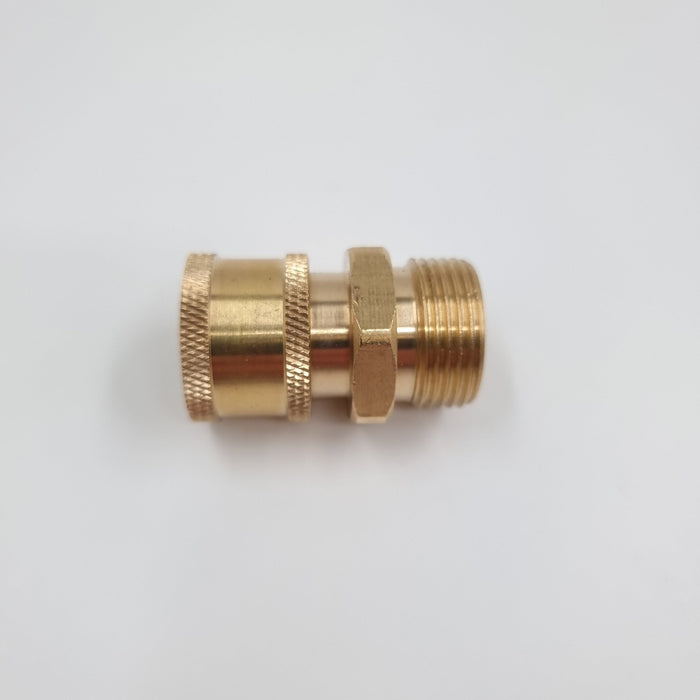 Brass Quick Connect Fitting - Adapter to add quick release.  M22-14mm adapter with  1/4 quick connector