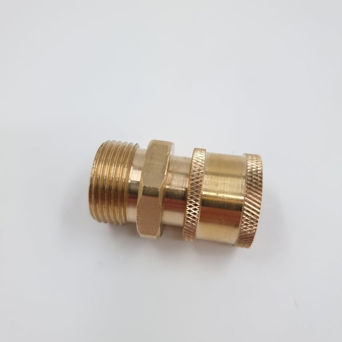 Brass Quick Connect Fitting - Adapter to add quick release.  M22-14mm adapter with  1/4 quick connector