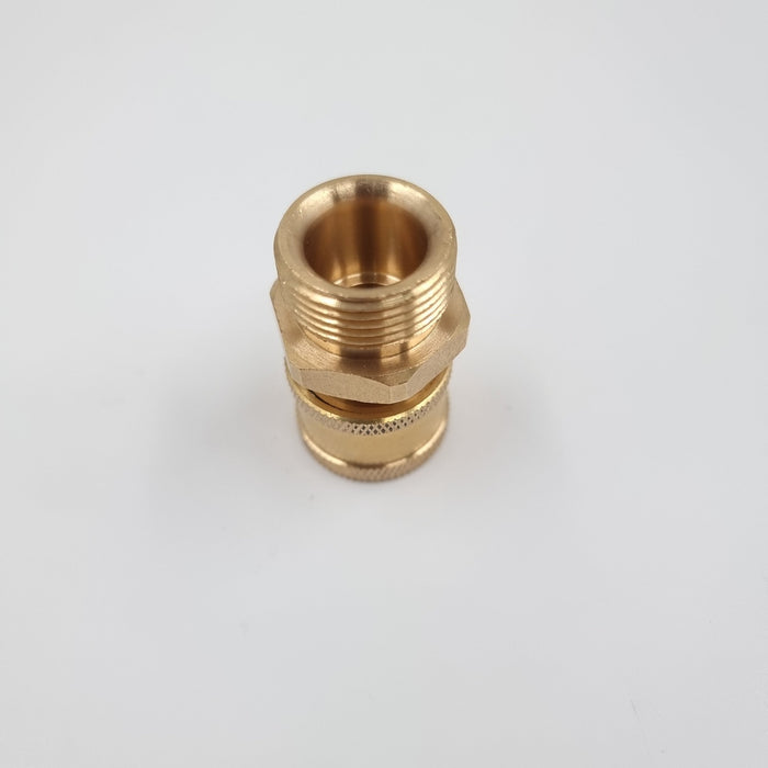 Brass Quick Connect Fitting - Adapter to add quick release.  M22-14mm adapter with  1/4 quick connector