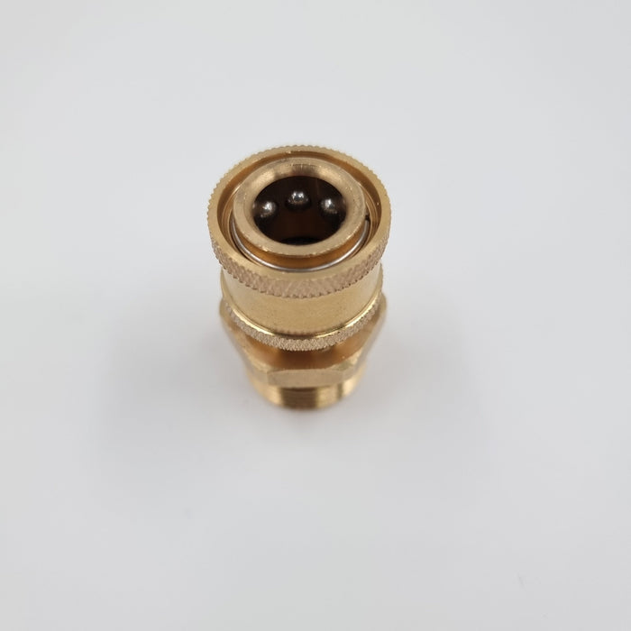 Brass Quick Connect Fitting - Adapter to add quick release.  M22-14mm adapter with  1/4 quick connector