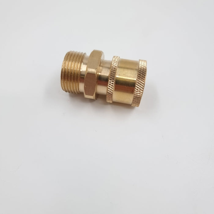 Brass Quick Connect Fitting - Adapter to add quick release.  M22-14mm adapter with  1/4 quick connector