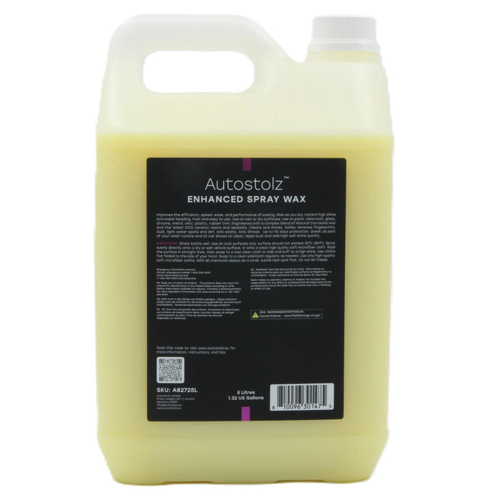 Autostolz Enhanced Ceramic Spray Wax (5 Litre) Detailer Pack - Carnauba & Si02 Hybrid