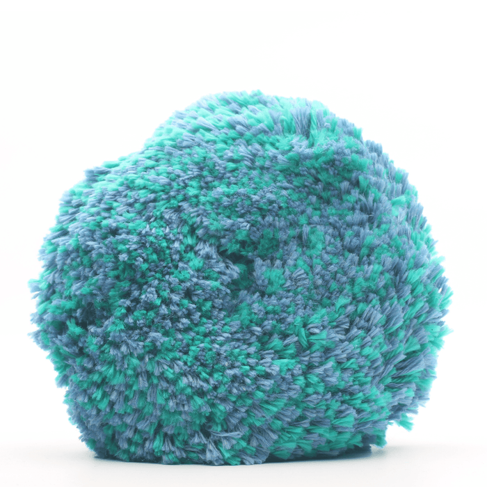 Marine Blue Teal Twisted Medium Cut Wool Blend Pad 6.5"x1.5"