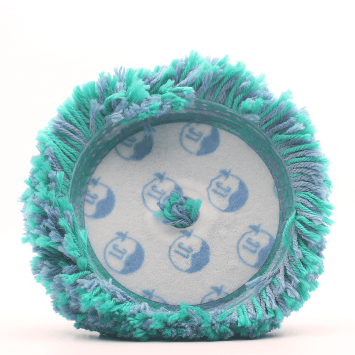 Marine Blue Teal Twisted Medium Cut Wool Blend Pad 6.5"x1.5"