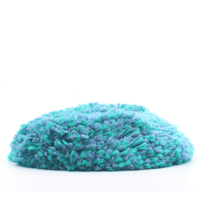 Marine Blue Teal Twisted Medium Cut Wool Blend Pad 6.5"x1.5"