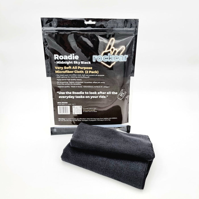 Roadie Soft All Purpose Microfibre Cloth - Midnight Sky (2 Pack)