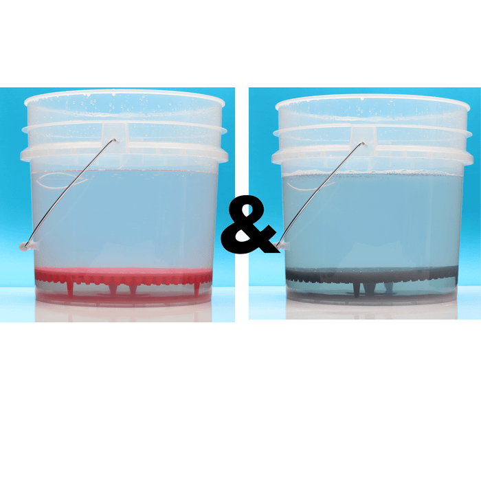 Rockcar 2 Clear Bucket & 2 Dirt Traps (1 Red, 1 Black)